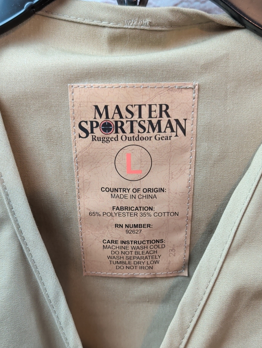 Master Sportsman Multi-Pocket Fishing/Utility Vest - Khaki Large New Nwt - Picture 6 of 8